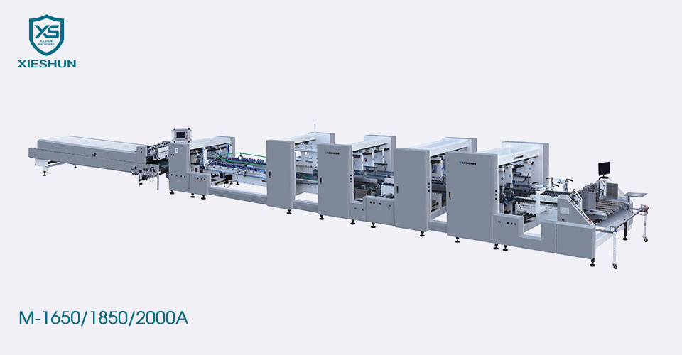 Rak linje automatisk tunga korrugerade mapp Gluer